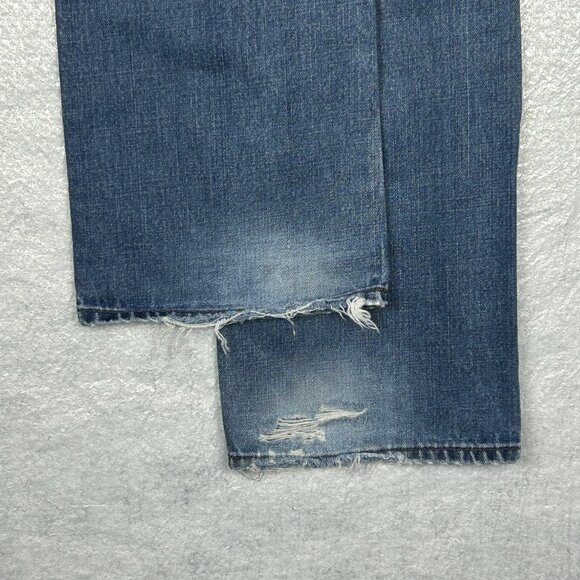 Diesel Jeans Men 30x30* Rabox Button Fly Blue Straight Leg Distressed Italy Fade - Picture 10 of 16